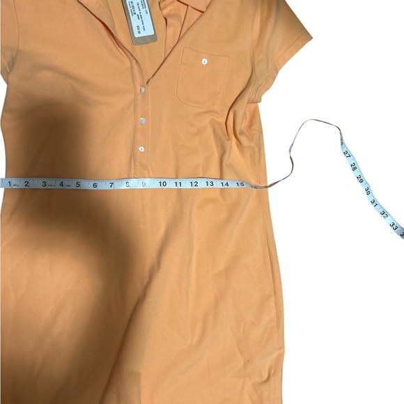 Talbots Petites Small Coral Polo Maxi Dress NWT Short Sleeve Cotton Blend - Picture 6 of 7